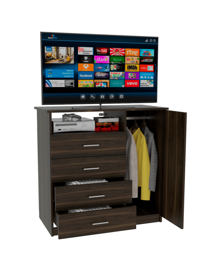 Organizador Barlovento Caoba, con Cuatro Cajones