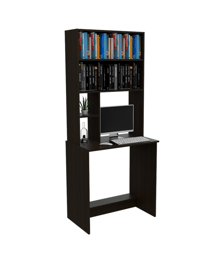 Escritorio Lírico, Wengue, con Biblioteca Superior