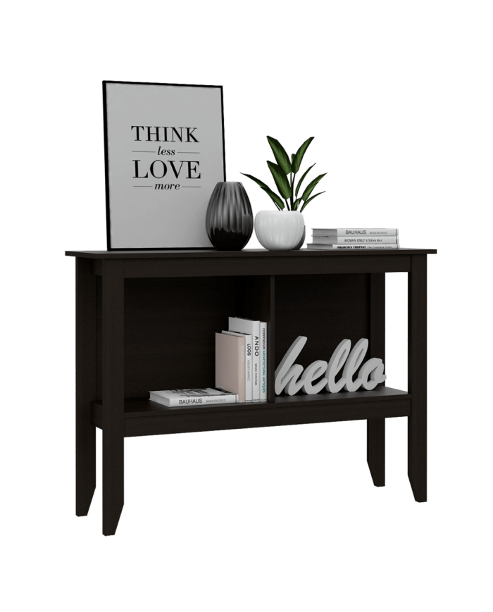 Mesa Auxiliar Sarume, Wengue, con un Entrepaño