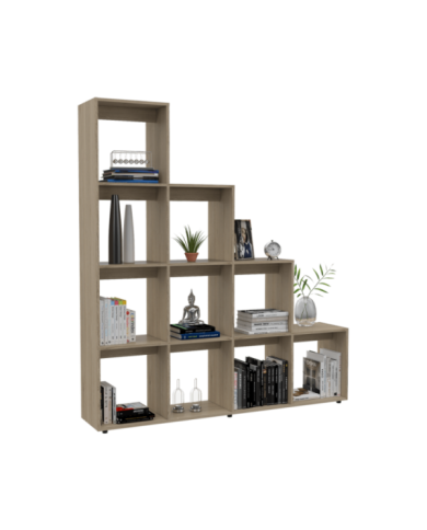 Biblioteca Colima, Beige, con Variedad de Entrepaños