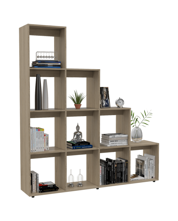 Biblioteca Colima, Beige, con Variedad de Entrepaños