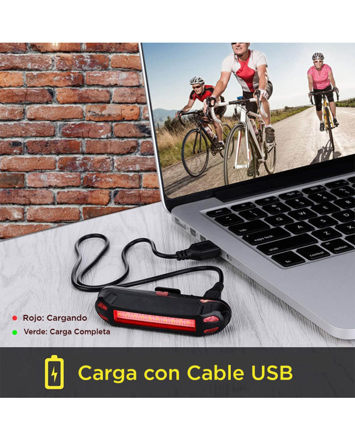 Luz Recargable  Para Bicicleta 5