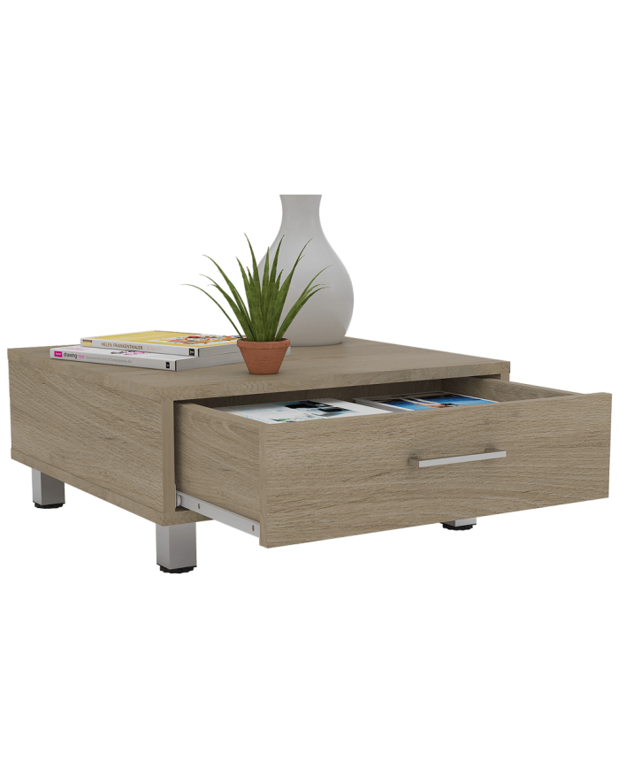 Mesa de Centro Ascher, Beige, con Un Cajón