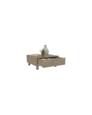 Mesa de Centro Ascher, Beige, con Un Cajón