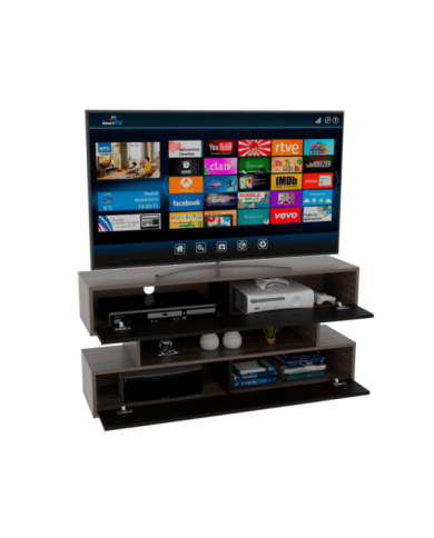 Mesa Para Tv Tonny, Avellana y Wengue, Para Televisor de 5O Pulgadas