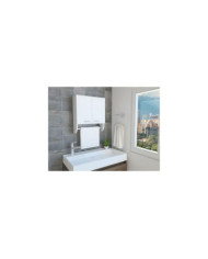 Gabinete de Baño Lupek, Blanco, con Tubo y Manija Metálicas