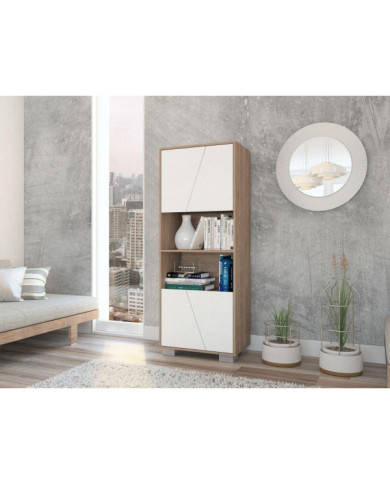 Biblioteca Orus, Miel y Blanco, con Cinco Entrepaños