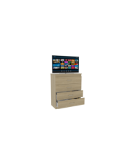 Organizador Marino, Beige y Blanco, con Cuatro Cajones Organizadores y Manijas Metálicas