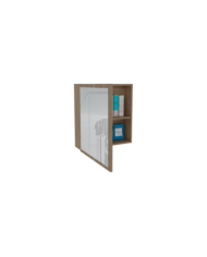 Gabinete de Baño Luma, Miel, con Puerta Espejo y Dos Entrepaños Para Ubicar Múltiples Objetos