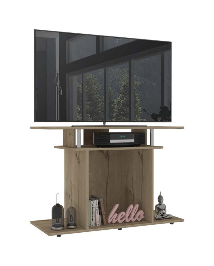 Mesa Para Tv Lisboa, Café Claro, con Espacio Para Televisor de Hasta 40 Pulgadas