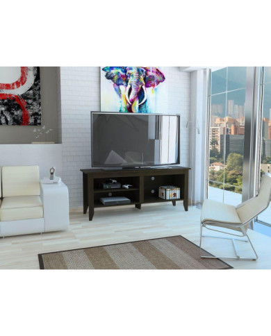 Mesa Para Tv Sarume, Wengue, con Variedad de Entrepaños