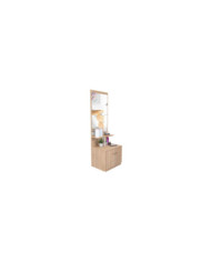 Tocador Zaha, Beige y Blanco, con Espejo y Un Cajón Organizador