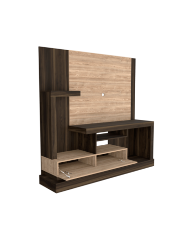 Mesa Para Tv Draven, Caoba y Miel, con Espacio Para Televisor de Hasta 55 Pulgadas