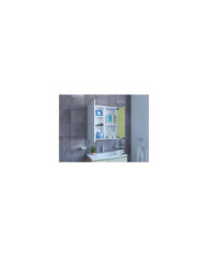 Gabinete de Baño Deneb, Blanco, Incluye Puerta Espejo y Múltiple Superficies