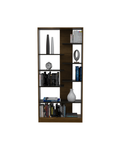 Biblioteca Soria, Cobre y Wengue, con Variedad de Entrepaños