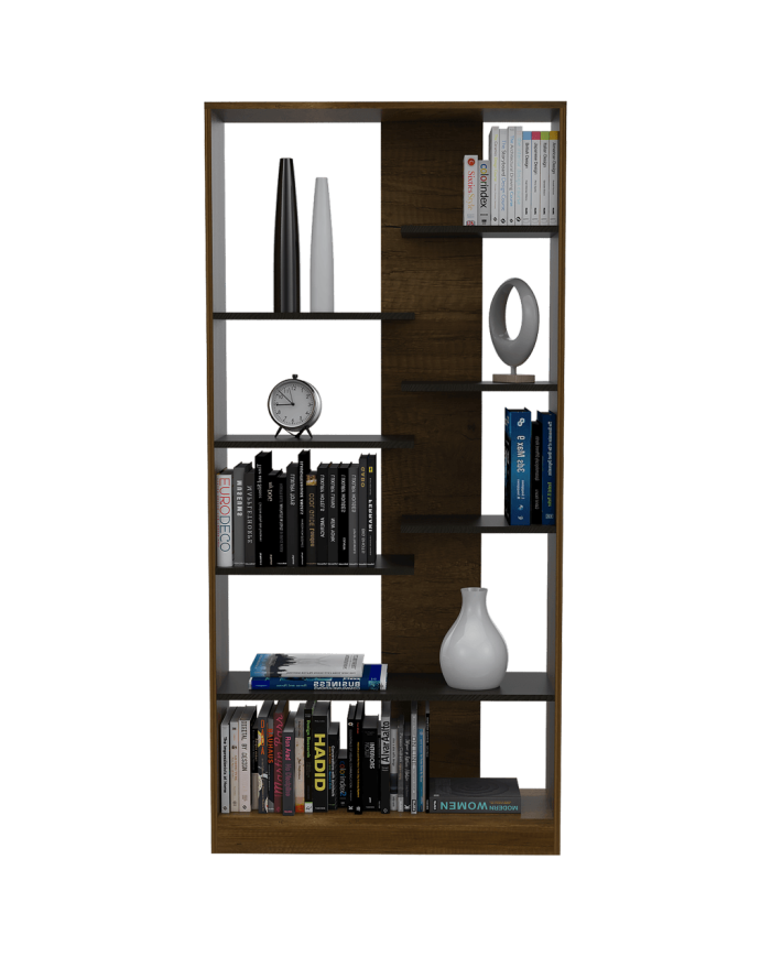 Biblioteca Soria, Cobre y Wengue, con Variedad de Entrepaños