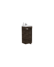 Mueble Lavamanos Oporto, Chocolate, con Una Puerta Abatible
