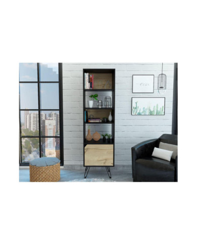 Biblioteca Anwar, Wengue y Café Claro, con Variedad de Entrepaños