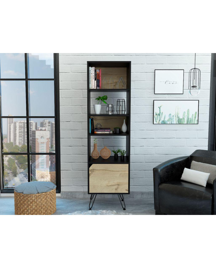 Biblioteca Anwar, Wengue y Café Claro, con Variedad de Entrepaños