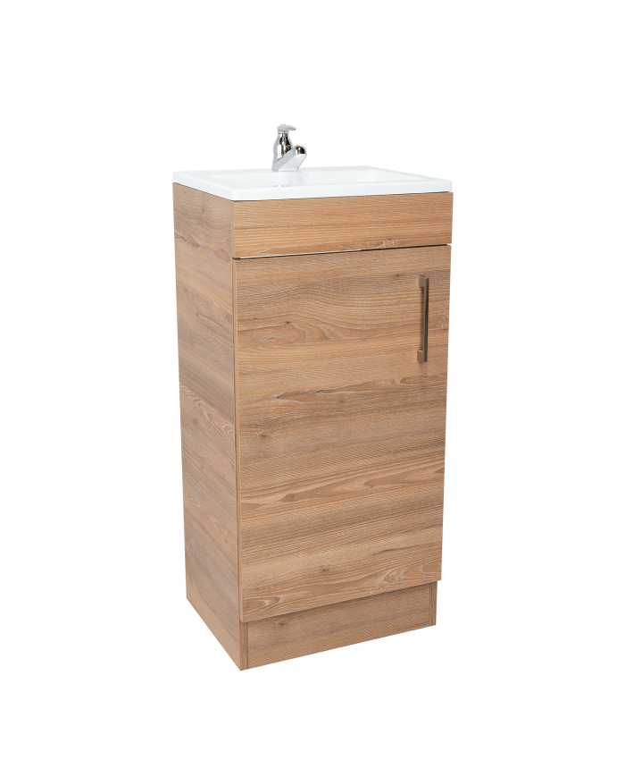 Mueble Lavamanos Oporto, Miel, con Una Puerta Abatible