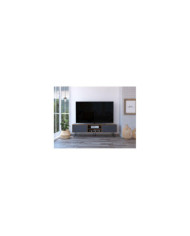 Mesa Para Tv Lara, Miel y Plata Oscuro, Para Televisor de 70 Pulgadas