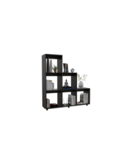 Biblioteca Zamur, Wengue, con Variedad de Espacios Para Libros y Artículos Decorativos