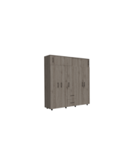 Closet Alana, Humo y Blanco, con Gran Capacidad de Almacenamiento