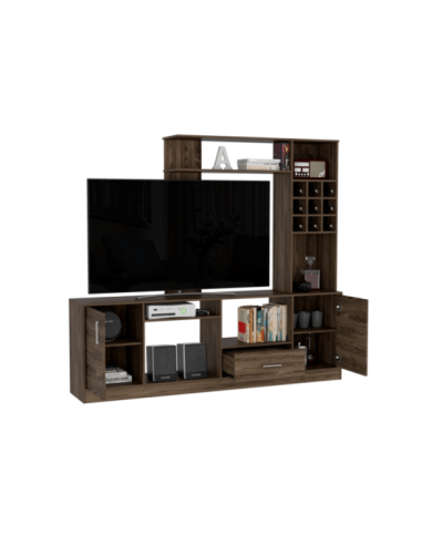 Mesa Para Tv Ascher, Chocolate, Para Televisor de 60 Pulgadas