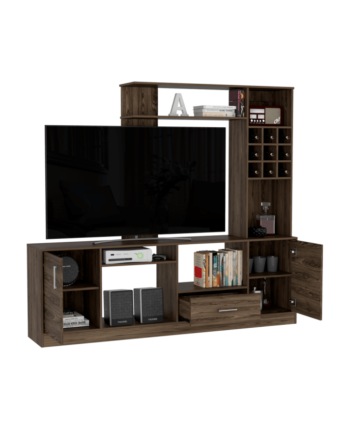 Mesa Para Tv Ascher, Chocolate, Para Televisor de 60 Pulgadas