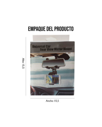 Porta Celular Carro - Para Espejo Retrovisor