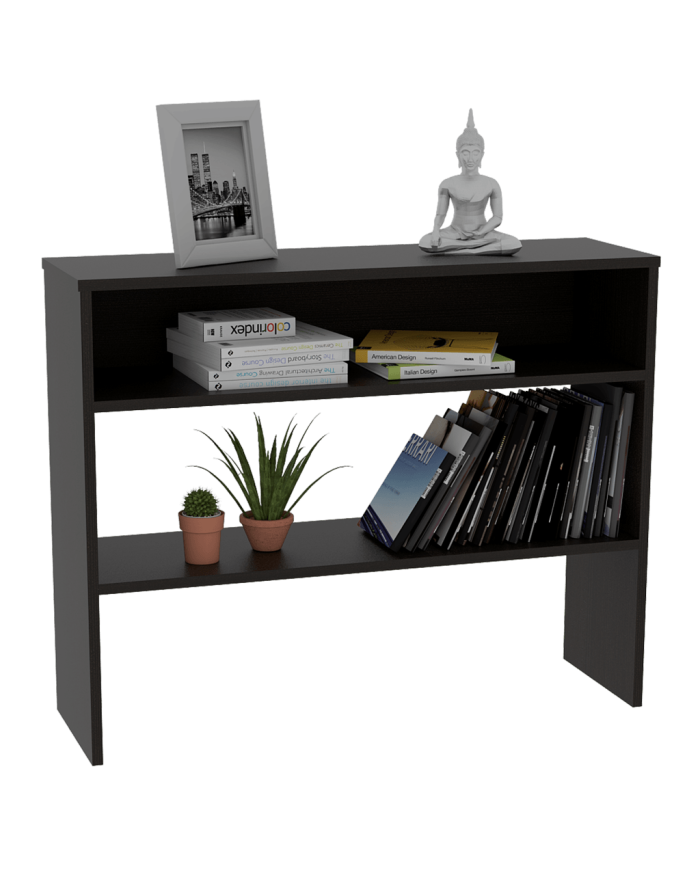 Mesa Auxiliar Ascher, Wengue, con Dos Entrepaños