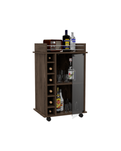 Bar Dukaty, Chocolate, con Rodachines Para Su Fácil Desplazamiento