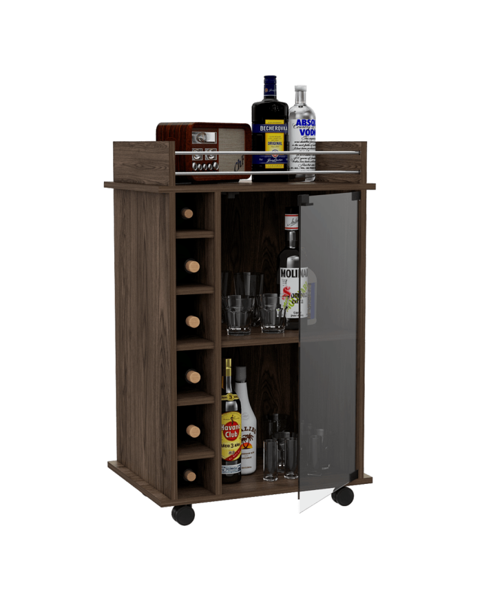 Bar Dukaty, Chocolate, con Rodachines Para Su Fácil Desplazamiento