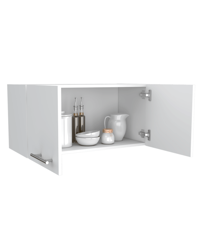 Mueble Sobre Campana Delfi, Blanco, con Dos Puertas Batientes