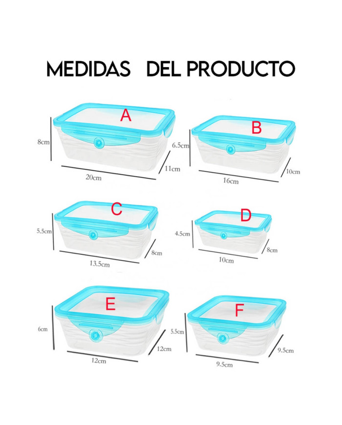 Set Recicpientes con Tapa en Silicona