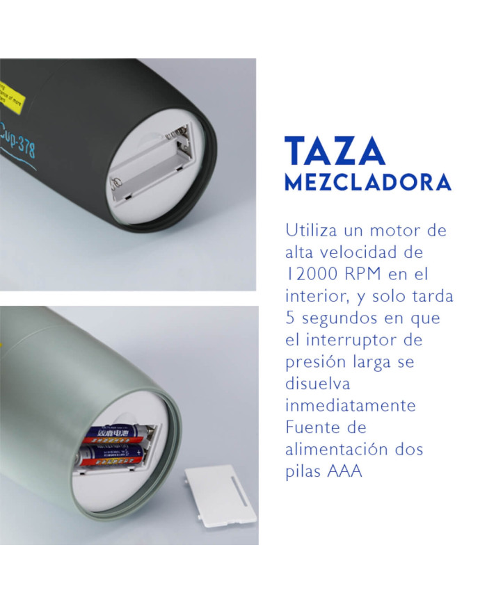 Vaso Viajero Turbina - Mezclador Magnético