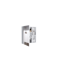 Gabinete de Baño Delhi, Blanco, con Puerta Espejo y Varios Entrepaños