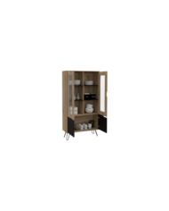 Alacena Cleo, Café Claro y Wengue, con Gran Capacidad de Almacenamiento