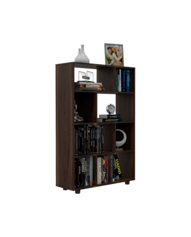 Biblioteca India, Caoba, con Variedad de Espacios Para Artículos Decorativos