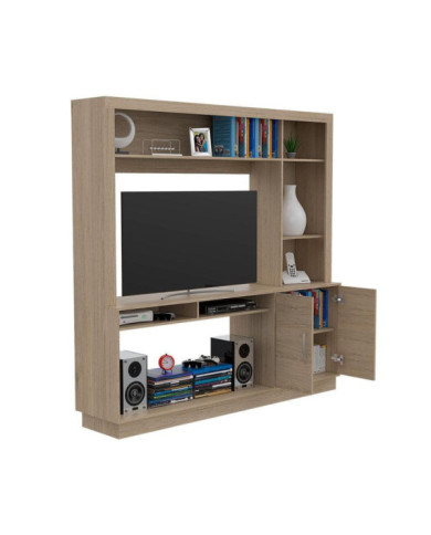 Mesa Para Tv Romeo, Beige, con Espacio Para Televisor de Hasta 55 Pulgadas