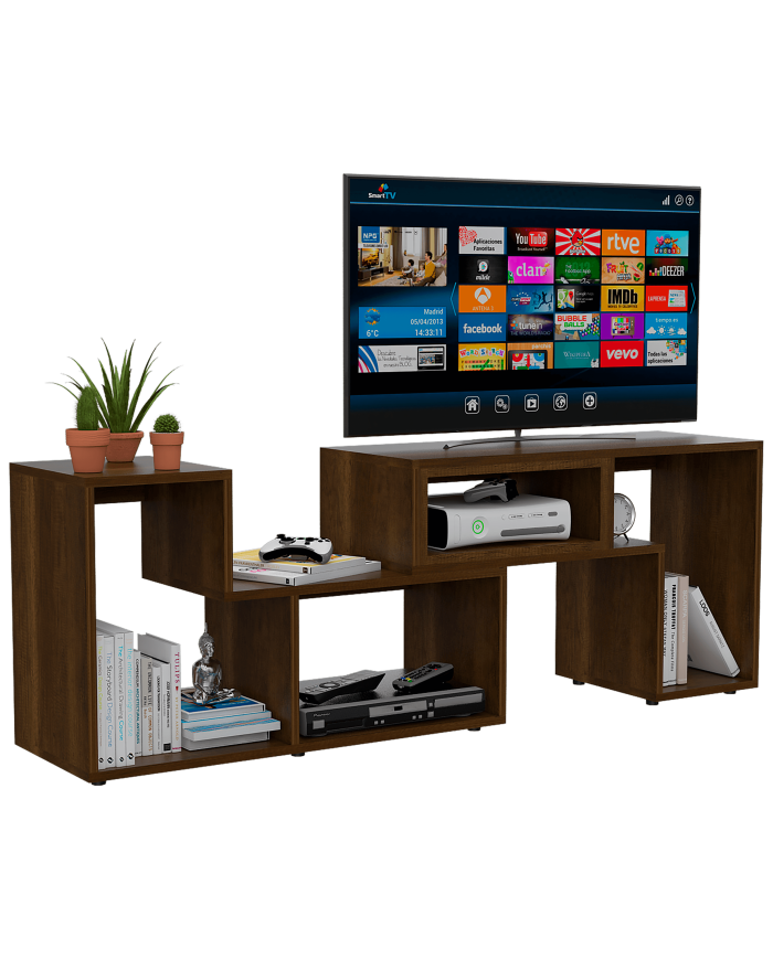 Mesa Para Tv Ascher, Cobre, con Espacio Para Televisor de Hasta 50 Pulgadas