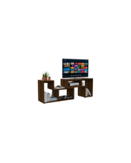 Mesa Para Tv Ascher, Cobre, con Espacio Para Televisor de Hasta 50 Pulgadas