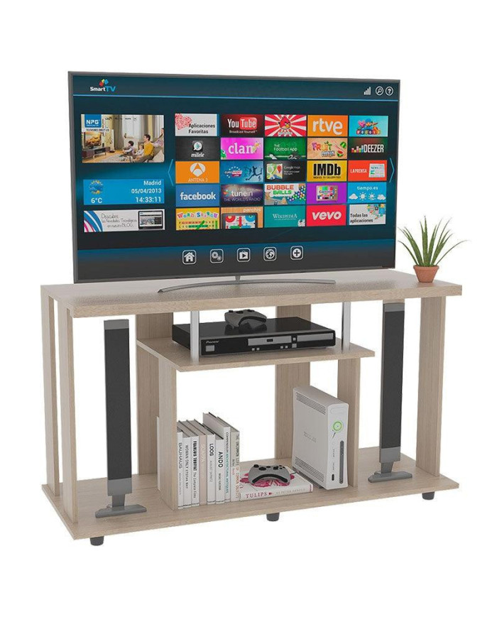 Mesa Para Tv Alpin, Beige, con Espacio Para Televisor de Hasta 50 Pulgadas