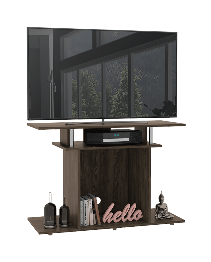 Mesa Para Tv Lisboa, Chocolate, con Espacio Para Televisor de Hasta 40 Pulgadas