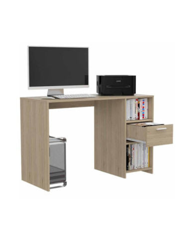 Escritorio Malasia, Beige, con Un Cajón Archivador