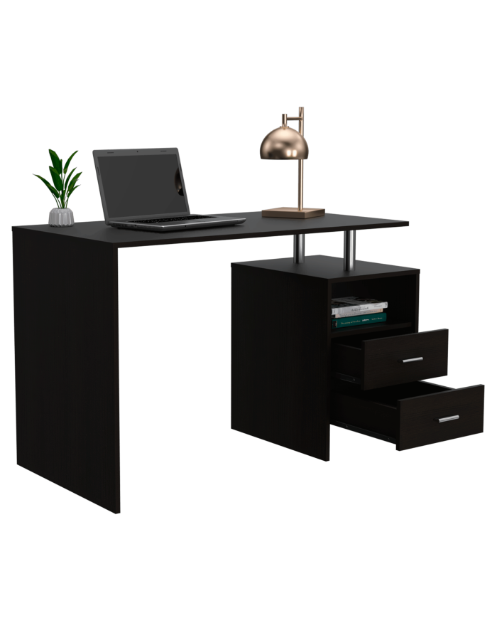 Escritorio Texas, Wengue,  con Dos Cajones Multiusos