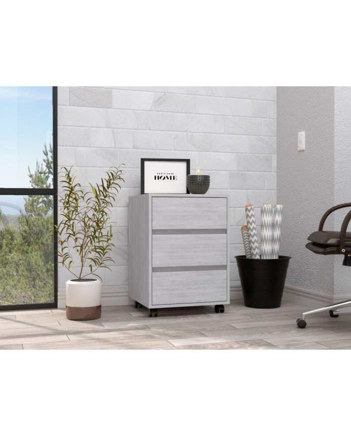 Archivador Taira, Blanco, Tres Cajones con Gran Capacidad de Almacenamiento