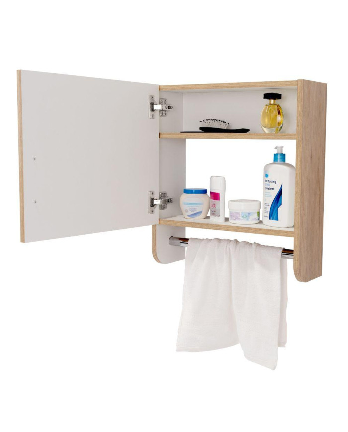 Gabinete de Baño Aqua, Beige y Blanco, Incluye Espejo