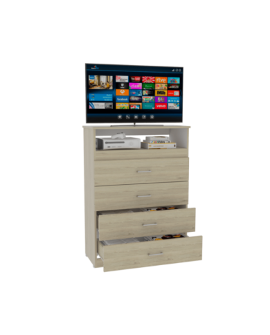 Organizador Barlovento, Beige y Blanco, con Cuatro Cajones Organizadores
