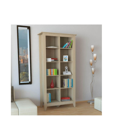 Biblioteca Sarume, Beige, con Cinco Entrepaños Dobles